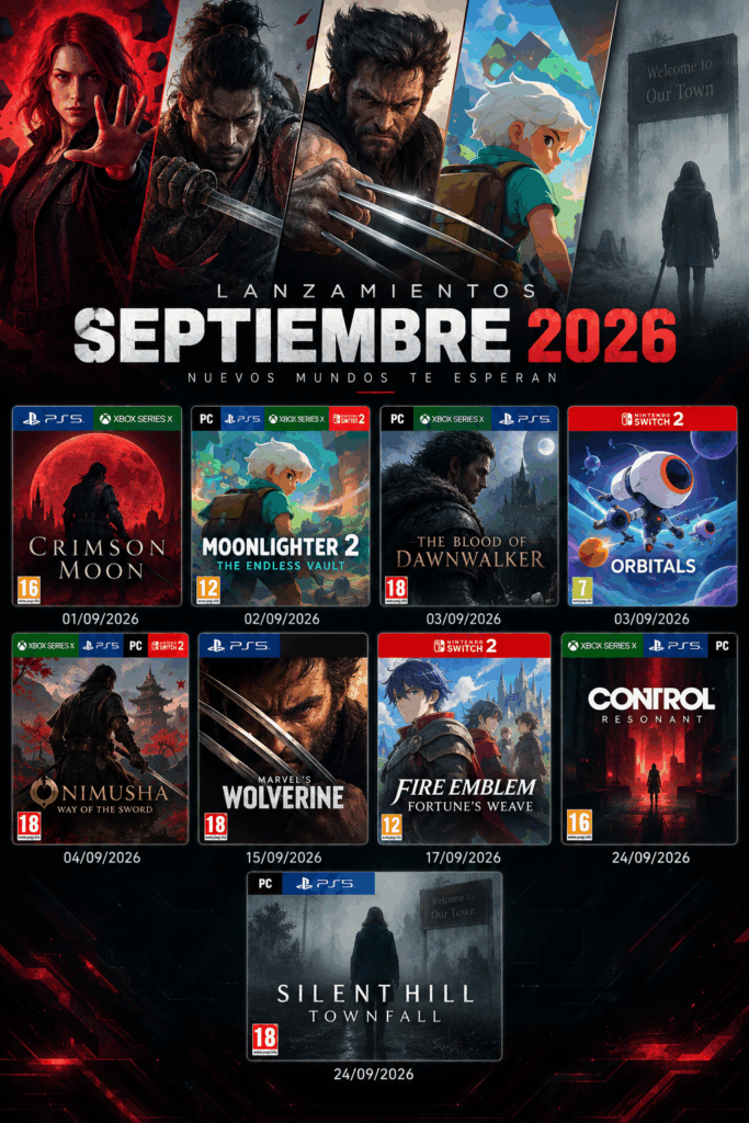 LANZAMIENTOS DESTACADOS SEPTIEMBRE 2026